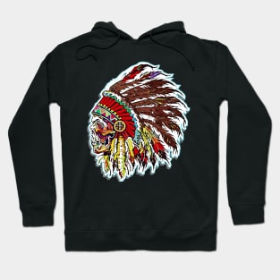 Native American Chief Skull Hoodie